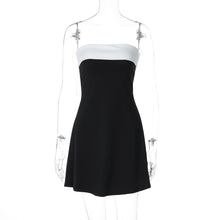 Load image into Gallery viewer, Color-blocked Strapless Slim Dress