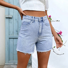 Load image into Gallery viewer, Bow embroidered denim shorts