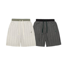 Load image into Gallery viewer, Embroidered striped loose shorts