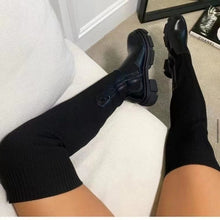 Load image into Gallery viewer, Cotton Long Knitted Over knee Boots
