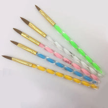 Load image into Gallery viewer, High Quality 5 Pcs Fashion&Useful Acrylic UV Gel Nail Art Builder Painting Drawing Brush Pen Set Nail Art Powde Brush