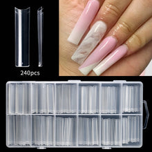 Load image into Gallery viewer, 240PCS/Box NO C CURVE Clear Nail Tips