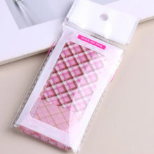 Load image into Gallery viewer, Pink Checkered Nail Transfer Paper