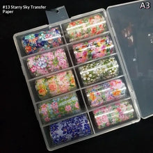 Load image into Gallery viewer, 10 Floral Nail Transfer Foil