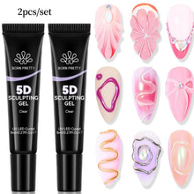 Load image into Gallery viewer, BORN PRETTY Nail Rhinestone Glue 30ML Gel Nail Glue 3D Shaping Sculpting Carving Flower DIY Decoration Gem Glue Nail Supplies