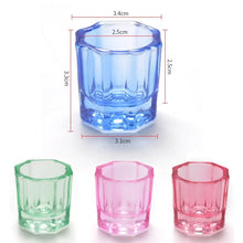 Load image into Gallery viewer, Crystal Glass Acrylic Powder Dappen Dish, Nail Cup, Wash Brush Bowl, Nail Art Tools