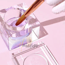 Load image into Gallery viewer, Glass Acrylic Powder Monomer Liquid Nail Cup Crystal Dappen Dish with Cap for Powder Cup Bowl Holder Container Manicure Tool