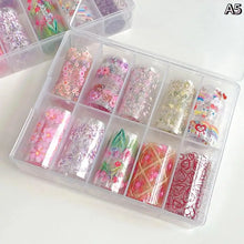 Load image into Gallery viewer, 10 Floral Nail Transfer Foil