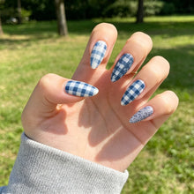 Load image into Gallery viewer, 10 Style Denim Blue Nail Transfer Foil