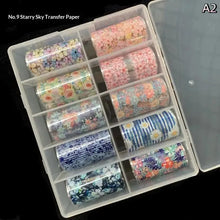 Load image into Gallery viewer, 10 Floral Nail Transfer Foil