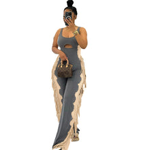 Load image into Gallery viewer, Tassel sleeveless jumpsuit
