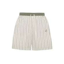 Load image into Gallery viewer, Embroidered striped loose shorts
