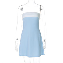 Load image into Gallery viewer, Color-blocked Strapless Slim Dress
