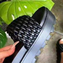 Load image into Gallery viewer, Leather Open Toe Platform Sandals
