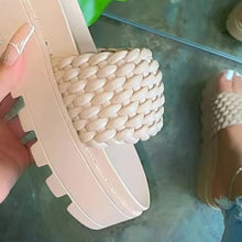 Load image into Gallery viewer, Leather Open Toe Platform Sandals
