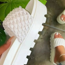 Load image into Gallery viewer, Leather Open Toe Platform Sandals
