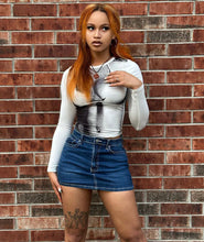 Load image into Gallery viewer, High-Waisted Denim Mini Skirt
