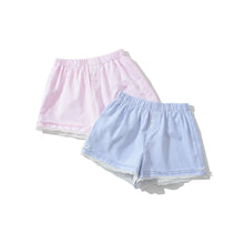 Load image into Gallery viewer, Low Waist Striped Linen Shorts
