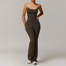 Load image into Gallery viewer, Cross back trumpet jumpsuit

