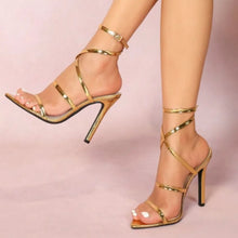 Load image into Gallery viewer, Open Toe Ankle Strap Heel

