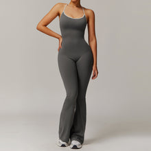 Load image into Gallery viewer, Cross back trumpet jumpsuit
