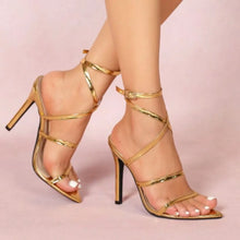 Load image into Gallery viewer, Open Toe Ankle Strap Heel
