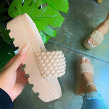 Load image into Gallery viewer, Leather Open Toe Platform Sandals
