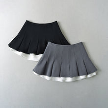Load image into Gallery viewer, A-line pleated skirt half skirt
