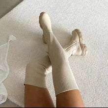 Load image into Gallery viewer, Cotton Long Knitted Over knee Boots
