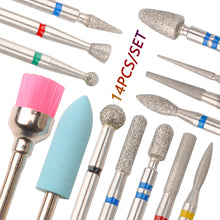 Load image into Gallery viewer, 14pcs/set Nail Drill Machine Bit
