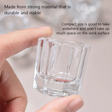 Load image into Gallery viewer, Crystal Glass Acrylic Powder Dappen Dish, Nail Cup, Wash Brush Bowl, Nail Art Tools
