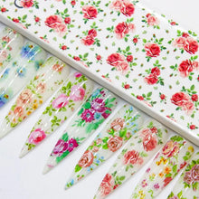 Load image into Gallery viewer, 10 Floral Nail Transfer Foil
