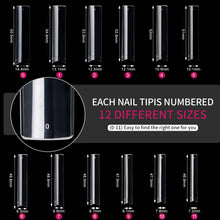 Load image into Gallery viewer, 240PCS/Box NO C CURVE Clear Nail Tips
