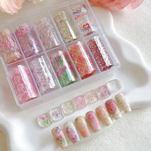 Load image into Gallery viewer, 10 Floral Nail Transfer Foil
