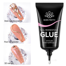 Load image into Gallery viewer, BORN PRETTY Nail Rhinestone Glue 30ML Gel Nail Glue 3D Shaping Sculpting Carving Flower DIY Decoration  Gem Glue Nail Supplies

