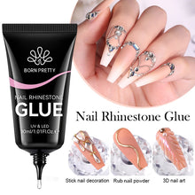 Load image into Gallery viewer, BORN PRETTY Nail Rhinestone Glue 30ML Gel Nail Glue 3D Shaping Sculpting Carving Flower DIY Decoration  Gem Glue Nail Supplies
