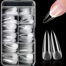 Load image into Gallery viewer, 240PCS Full Cover Clear Nail Tips Stiletto
