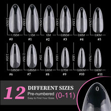 Load image into Gallery viewer, 600 pieces of almond-shaped nail tips
