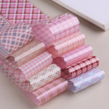 Load image into Gallery viewer, Pink Checkered Nail Transfer Paper
