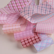 Load image into Gallery viewer, Pink Checkered Nail Transfer Paper
