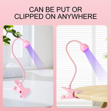 Load image into Gallery viewer, Nail LED UV Lamp for Drying Gel Nails Polish Clip-On Flexible Desk Mini Portable USB Nail Lamp UV Light Dryer for Manicure Salon
