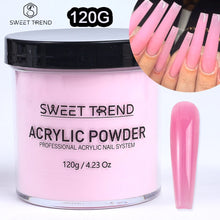 Load image into Gallery viewer, SWEET TREND-120g Professional Acrylic Powder Extension Nail Glitter Powder Material for 3D Carved Nail Art Suitable Beginner
