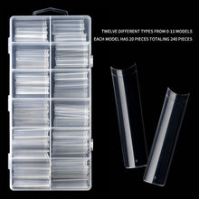 Load image into Gallery viewer, 240PCS/Box NO C CURVE Clear Nail Tips
