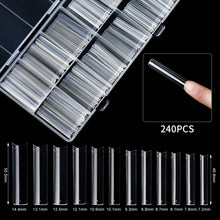 Load image into Gallery viewer, 240PCS/Box NO C CURVE Clear Nail Tips
