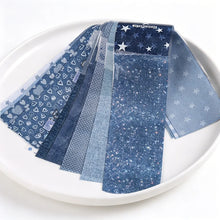 Load image into Gallery viewer, 10 Style Denim Blue Nail Transfer Foil
