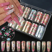 Load image into Gallery viewer, 10 Floral Nail Transfer Foil
