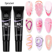 Load image into Gallery viewer, BORN PRETTY Nail Rhinestone Glue 30ML Gel Nail Glue 3D Shaping Sculpting Carving Flower DIY Decoration  Gem Glue Nail Supplies
