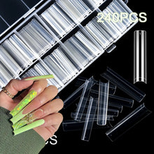 Load image into Gallery viewer, 240PCS/Box NO C CURVE Clear Nail Tips

