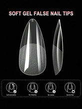 Load image into Gallery viewer, 600 pieces of almond-shaped nail tips
