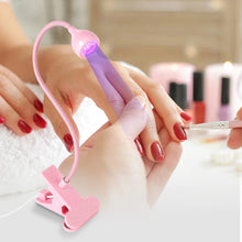 Load image into Gallery viewer, Nail LED UV Lamp for Drying Gel Nails Polish Clip-On Flexible Desk Mini Portable USB Nail Lamp UV Light Dryer for Manicure Salon
